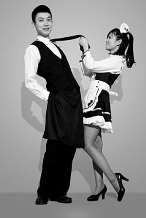 春秋航空發(fā)布的女仆裝效果圖。