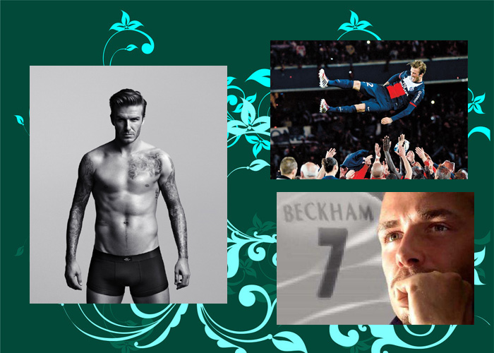 在小貝的最后一戰(zhàn)中，有女球迷含淚打出“再踢一年”的橫幅。也有人認(rèn)為，貝克漢姆的“超級(jí)完美偶像”形象更像是好萊塢打造出來的，退役也像是一場秀。