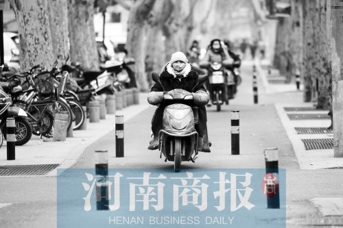 金水路防疫路附近，路樁間距很小，電動車經(jīng)過時要很小心才能避開