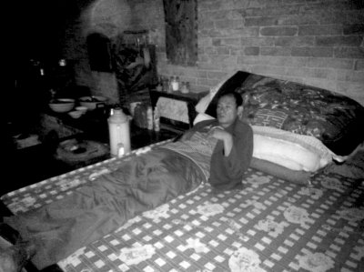 昨晚，張會英的丈夫接受采訪。記者 懷若谷/攝