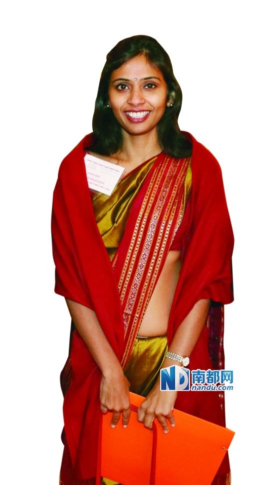 被美國拘押的印度駐紐約副總領(lǐng)事德夫亞尼·科布拉加德。