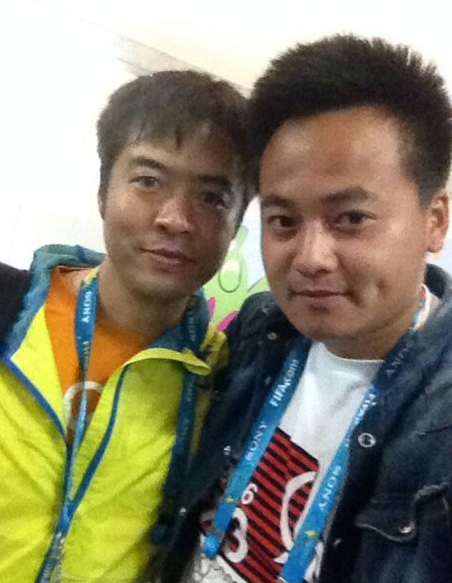 世界杯與段暄合影。