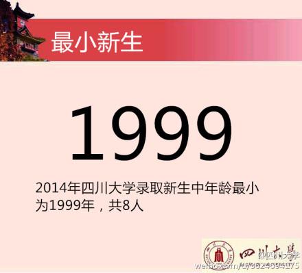 2014川大新生花邊數(shù)據(jù)。 圖據(jù)四川大學(xué)官方微博