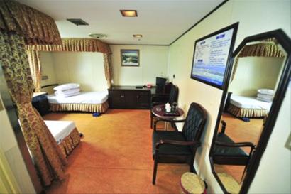 “椰香公主”號(hào)內(nèi)部設(shè)施。據(jù)記者了解，高端的豪華商務(wù)艙、特等艙、一等艙都被用于公務(wù)接待。 /CFP