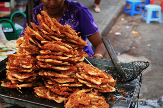 緬甸，繽紛的街邊平民小吃