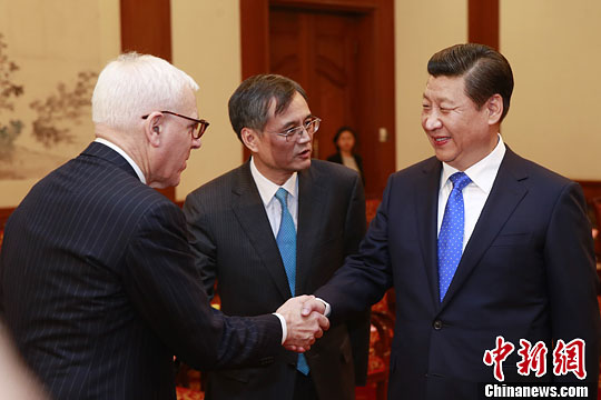 10月23日，中國(guó)國(guó)家主席習(xí)近平在北京釣魚(yú)臺(tái)國(guó)賓館會(huì)見(jiàn)清華大學(xué)經(jīng)濟(jì)管理學(xué)院顧問(wèn)委員會(huì)海外委員。