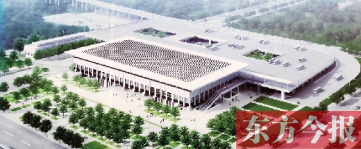 鄭州新北站效果圖  東方今報記者 袁曉強 攝