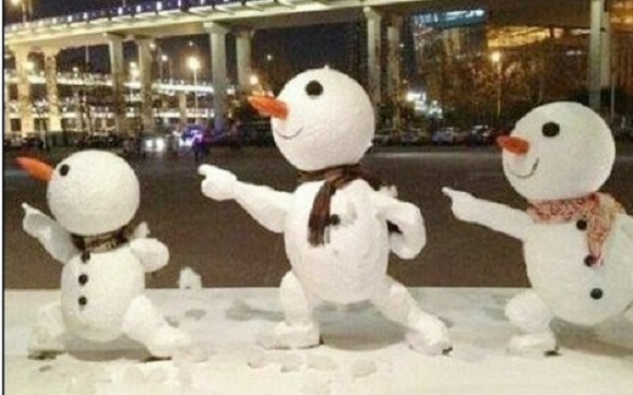 創(chuàng)意十足！日系列卡通雪人走紅