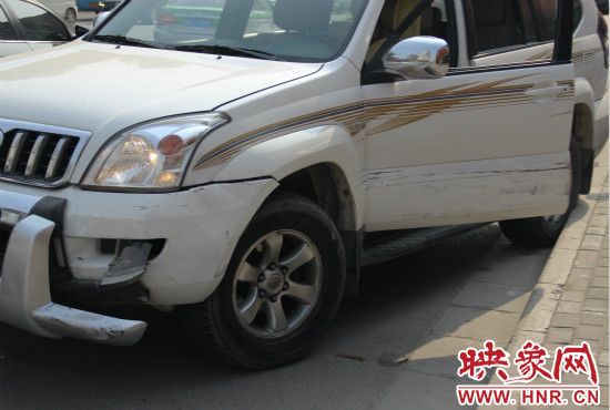 涉嫌酒駕的肇事車輛。