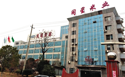 月11日，婁底市經(jīng)濟(jì)技術(shù)開發(fā)區(qū)內(nèi)，同星米業(yè)和吳哥世家兩家公司因借貸資金鏈斷裂，公司大門緊鎖。新京報(bào)記