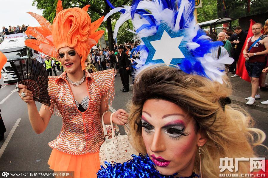 德國柏林，當(dāng)?shù)嘏e行同性戀驕傲大游行