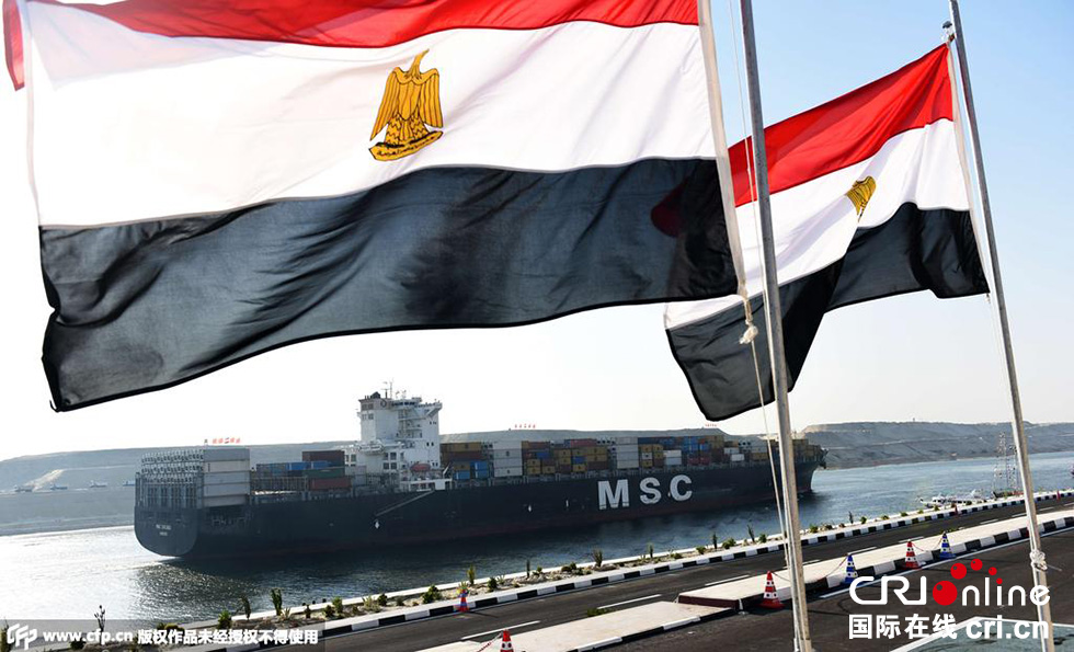 埃及伊斯梅利亞，埃及為新蘇伊士運河的開通舉行盛大的慶祝儀式。 圖片來源:CFP