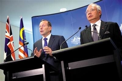 3日，澳大利亞珀斯城區(qū)，澳大利亞和馬來西亞兩國總理舉行聯(lián)合發(fā)布會。