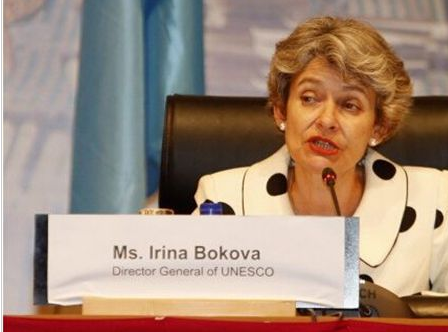 聯(lián)合國(guó)教科文組織秘書(shū)長(zhǎng)波克娃（資料圖）