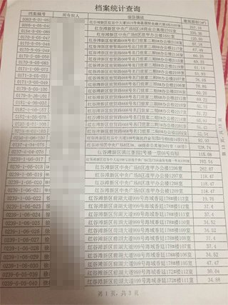 南昌中級人民法院一法官證實，他從南昌市房管局調(diào)出徐林保及其家人名下的部分房產(chǎn)信息表。