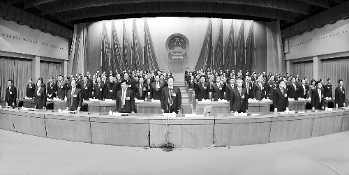 　1月20日下午，省十二屆人大三次會議閉幕　河南日報記者 郭宇/攝