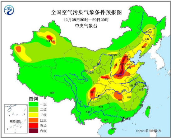 京津魯及冀中南、豫北將有輕到中度霾局地重度霾